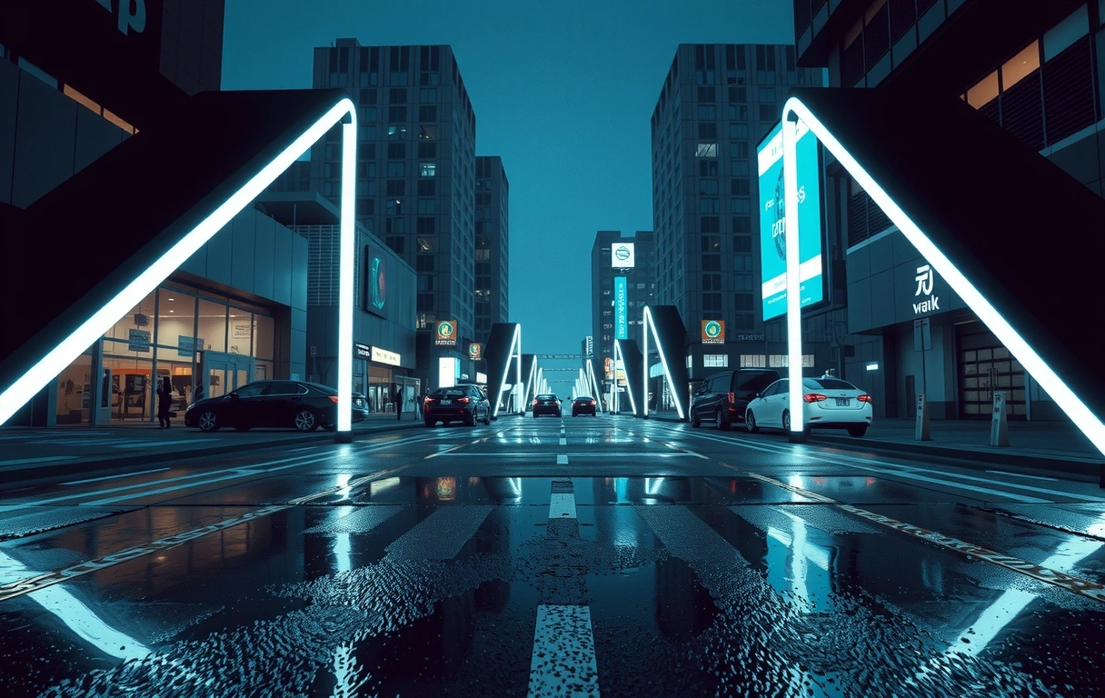 Osaka Night Abstract